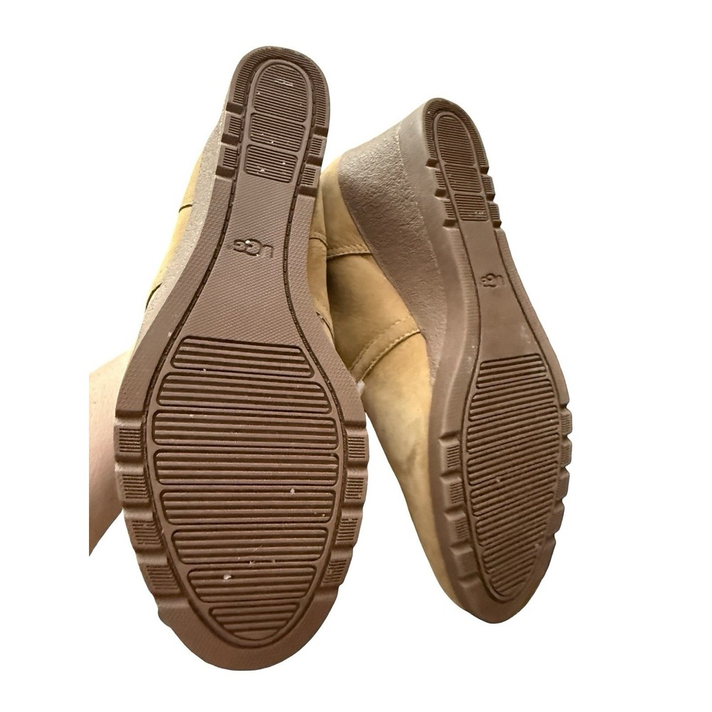 UGG Chestnut Jeovana wedge‎ Heel Boot Fur lined Chukka Ankle Size 9 - Picture 5 of 5